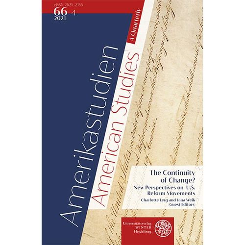Amerikastudien / American Studies. A Quarterly. Vol. 66:4 (2021), Kartoniert (TB)