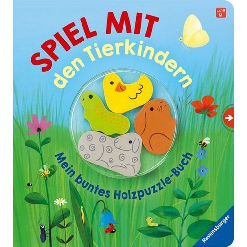 Spiel mit den Tierkindern! Mein buntes Holzpuzzle-Buch - Bernd Penners, Pappband