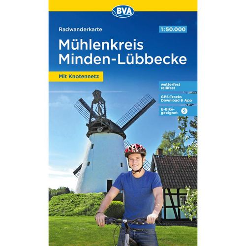Radwanderkarte 1:50.000 / Radwanderkarte BVA Radwandern im Mühlenkreis Minden-Lübbecke 1:50.000, reiß- und wetterfest, GPS-Tracks Download, Karte (im Sinne von Landkarte)