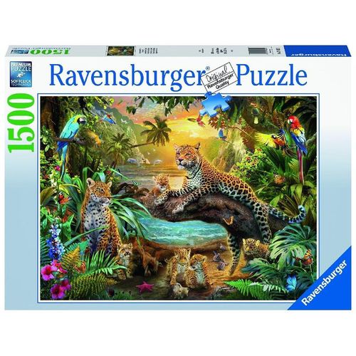 Ravensburger Puzzle 17435 Leopardenfamilie im Dschungel - 1500 Teile Puzzle für Erwachsene und Kinder ab 14 Jahren