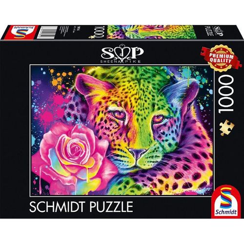 Schmidt Puzzle 1000 - Neon Regenbogen-Leopard
