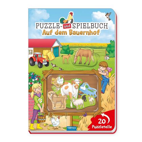 Trötsch Puzzle- und Spielbuch Auf dem Bauernhof, Gebunden