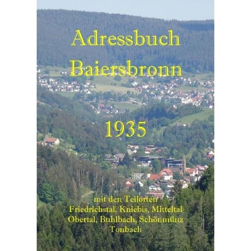 Adressbuch Baiersbronn 1935 - Karl Gaiser, Kartoniert (TB)