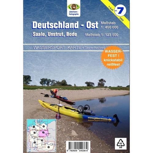 Wassersport-Karte / Deutschland Ost für Kanu- und Rudersport - Erhard Jübermann, Karte (im Sinne von Landkarte)