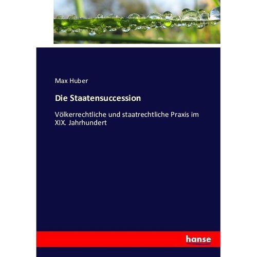 Die Staatensuccession - Max Huber, Kartoniert (TB)