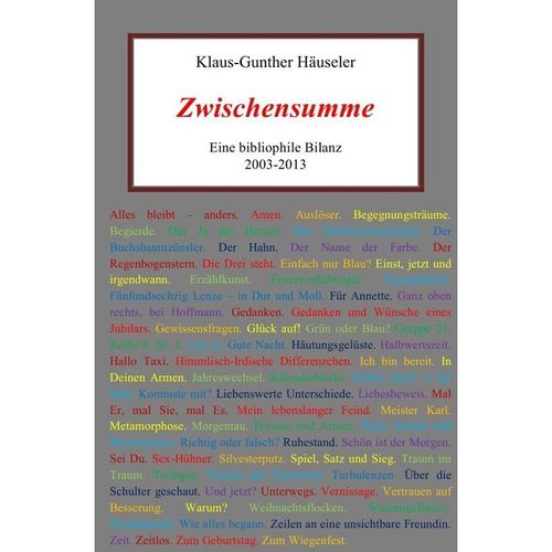 Zwischensumme - Klaus-Gunther Häuseler, Kartoniert (TB)
