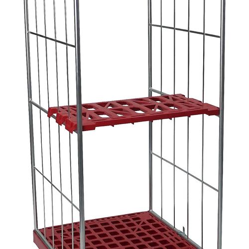 Zwischenboden, mit halber Länge, rot