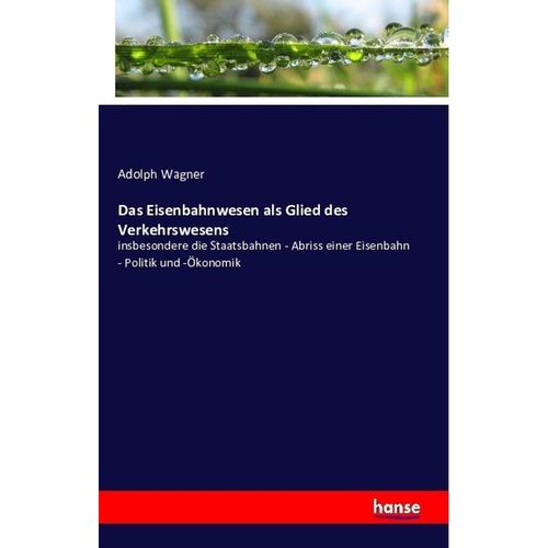 Das Eisenbahnwesen als Glied des Verkehrswesens - Adolph Wagner, Kartoniert (TB)
