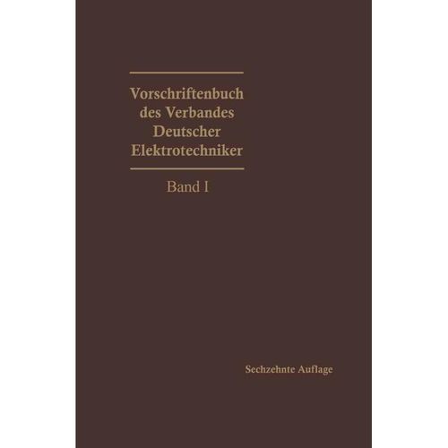Vorschriftenbuch des Verbandes Deutscher Elektrotechniker - Generalsekretariat des VDE, Kartoniert (TB)