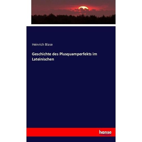 Geschichte des Plusquamperfekts im Lateinischen - Heinrich Blase, Kartoniert (TB)