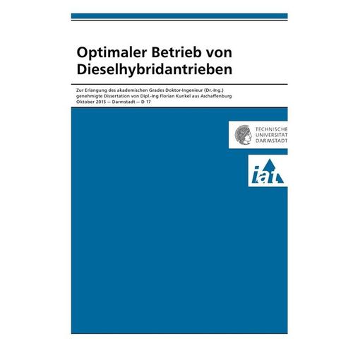 Optimaler Betrieb von Dieselhybridantrieben - Florian Kunkel, Kartoniert (TB)