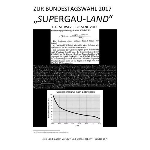 ZUR BUNDESTAGSWAHL 2017: "SUPERGAU-LAND" - DAS SELBSTVERGESSENE VOLK - - C. M. Faust, Kartoniert (TB)