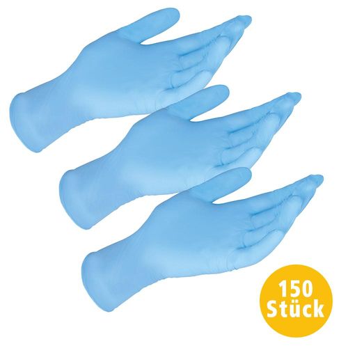 Latex-Handschuhe, Größe M - Blau, 50er-Set, 3er-Set