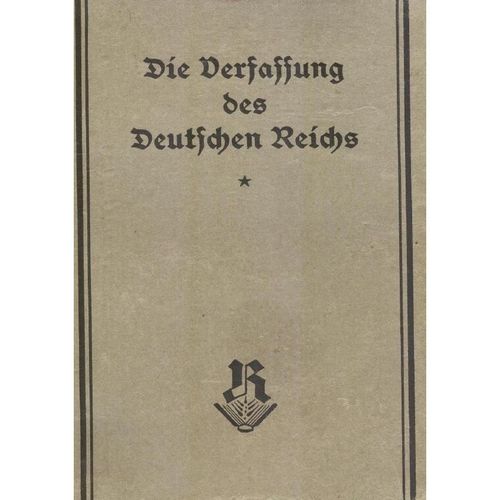Die Weimarer Verfassung (Originalausgabe 1919) - Peter Frühwald, Kartoniert (TB)