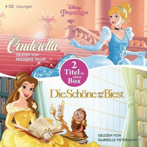 Disney Prinzessin: Die Schöne und das Biest - Cinderella,4 Audio-CDs - Walt Disney, Disney Prinzessin (Hörbuch)