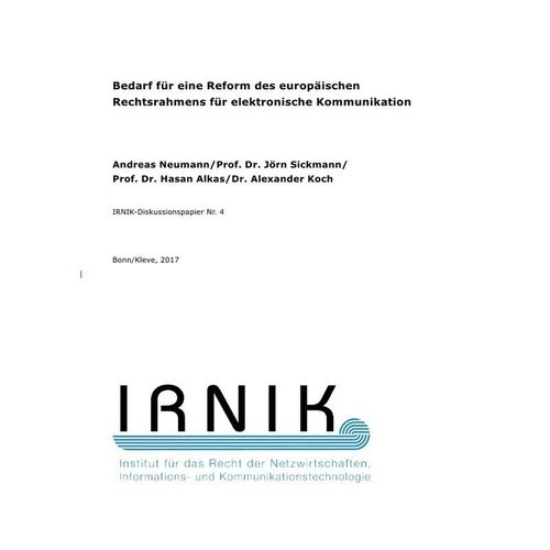 IRNIK-Diskussionspapiere / IRNIK-Diskussionspapier Nr. 4 - Andreas Neumann, Jörn Sickmann, Hasan Alkas, Alexander Koch, Kartoniert (TB)