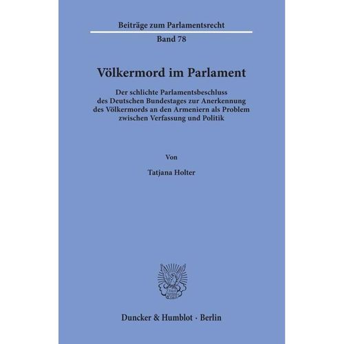 Völkermord im Parlament - Tatjana Holter, Kartoniert (TB)