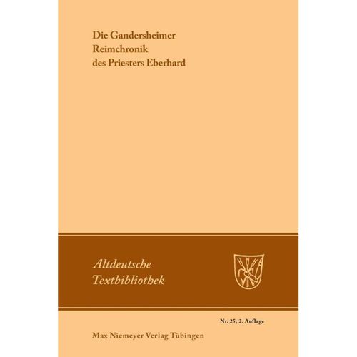 Die Gandersheimer Reimchronik - Priester Eberhard, Kartoniert (TB)