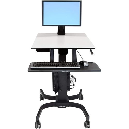 Ergotron WorkFit-C Single LD mobiler Steh-Sitz Arbeitsplatz für ein Display bis 60,96 cm 24 Zoll