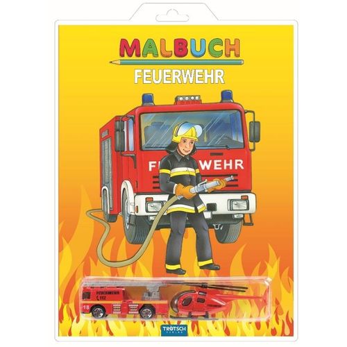 Malbuch Feuerwehr, m. 2 Spielzeugen, Kartoniert (TB)