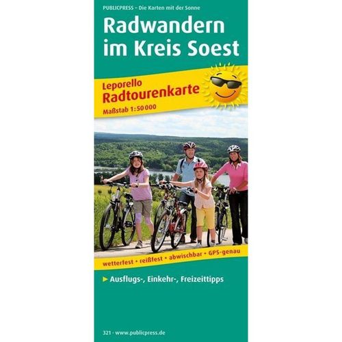 Radwandern im Kreis Soest, Karte (im Sinne von Landkarte)