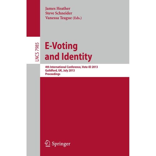 E-Voting and Identity, Kartoniert (TB)