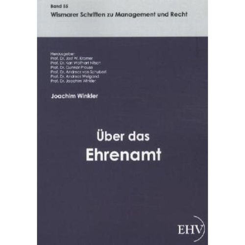 Über das Ehrenamt - Joachim Winkler, Kartoniert (TB)