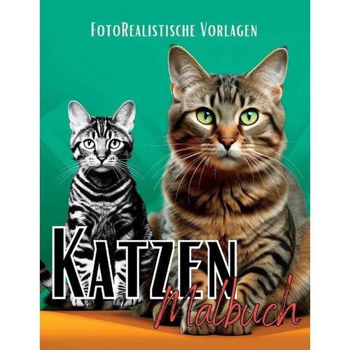 Malbuch Katze "Fotorealistisch". - Lucy´s Schwarze Malbücher, Kartoniert (TB)