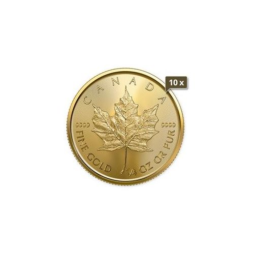 10 x 1/4 Unze Gold Maple Leaf 2024