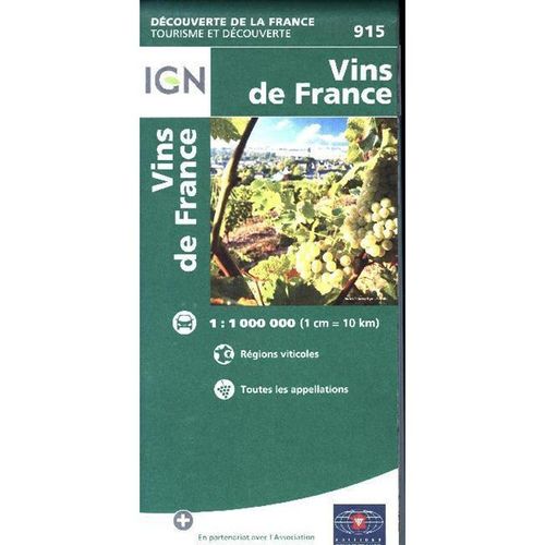 915 Vins de France (Weinanbaugebiete), Karte (im Sinne von Landkarte)