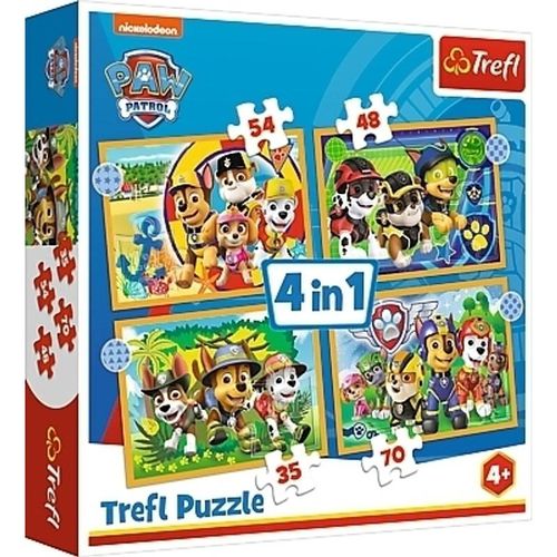 PAW Patrol, 4 in 1 Puzzle (Kinderpuzzle)