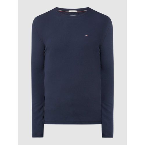 Slim Fit Longsleeve mit Rippenstruktur