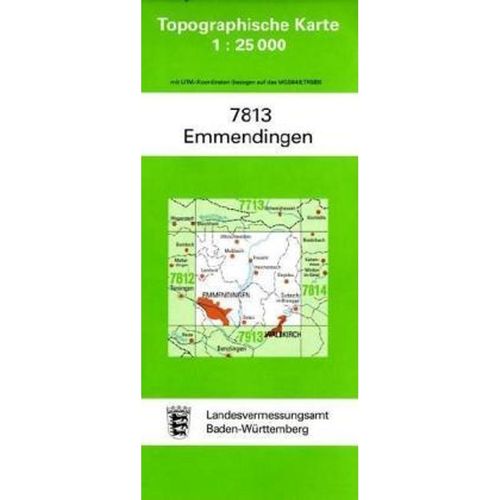 Topographische Karte Baden-Württemberg Emmendingen, Karte (im Sinne von Landkarte)