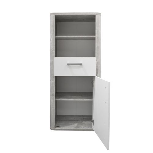 Mäusbacher Frieda Beistellschrank Vintage Wood Grey 55x128x41 cm