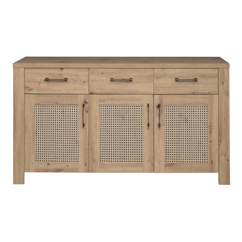 Mäusbacher Mares Sideboard Holzwerkstoff Asteiche/Wiener Geflecht 162x89x42 cm