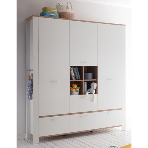 Mäusbacher Adele Kleiderschrank Weiß matt lackiert - 160x195x47 cm