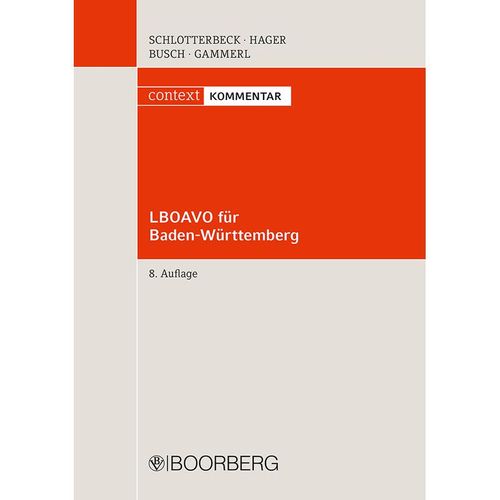 LBOAVO für Baden-Württemberg - Karlheinz Schlotterbeck, Gerd Hager, Manfred Busch, Bernd Gammerl, Gebunden