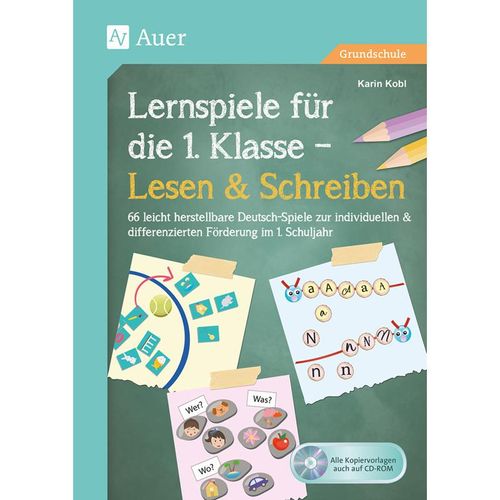 Lernspiele für die 1. Klasse - Lesen & Schreiben, m. 1 CD-ROM - Karin Kobl, Gebunden