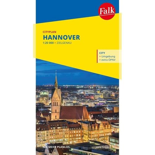 Falk Cityplan Hannover 1:23.000, Karte (im Sinne von Landkarte)