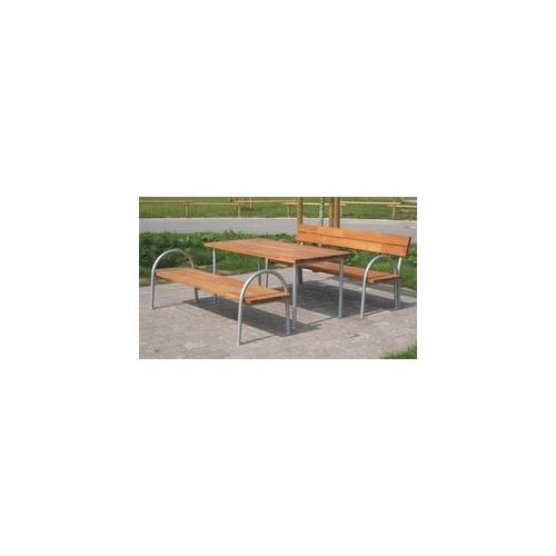 Gartentisch Duluth - Terrassentisch aus Metall und Robinie - 170 x 87 cm