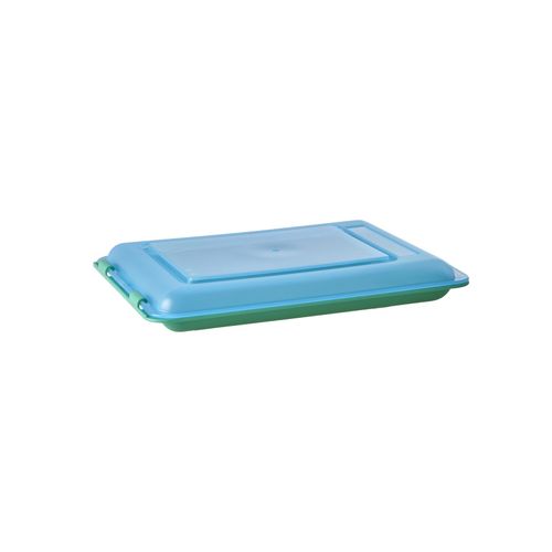 RICE Lebensmittelbox Aufschnitt Käse Kühlschrank, 470 ml 25 x 17 x 4 cm, blau