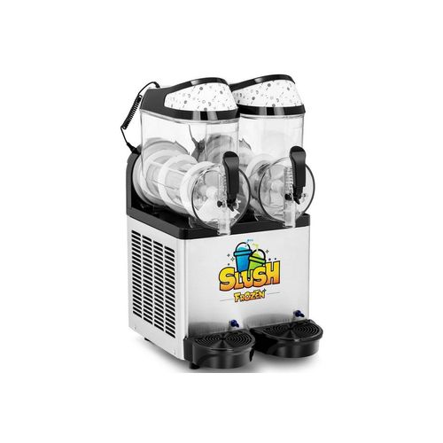 Royal Catering Slush Maker Slush Eis Maschine Slushmaschine Ice Maker Softeis Slusheis LED 2 x 10