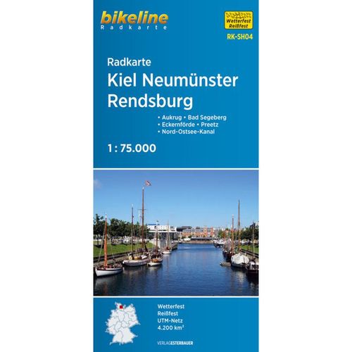 Bikeline Radkarte Kiel, Neumünster, Rendsburg, Karte (im Sinne von Landkarte)