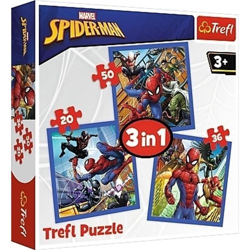 Marvel Spiderman, 3 in 1 Puzzle (Kinderpuzzle)