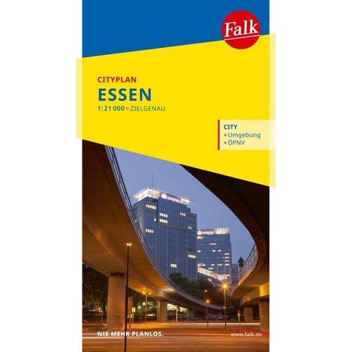 Falk Cityplan Essen 1:21.000, Karte (im Sinne von Landkarte)