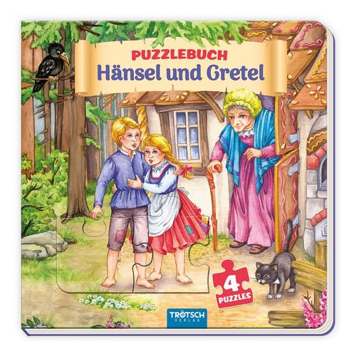 Trötsch Pappenbuch Puzzlebuch Hänsel und Gretel, Pappband