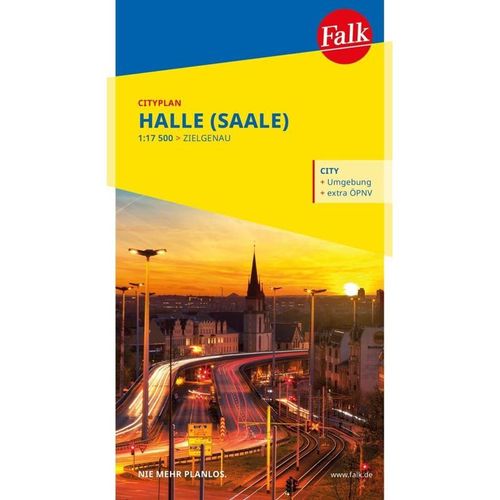 Falk Cityplan Halle (Saale) 1:17.500, Karte (im Sinne von Landkarte)