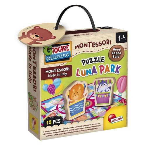 Montessori Wood Puzzle Luna Park