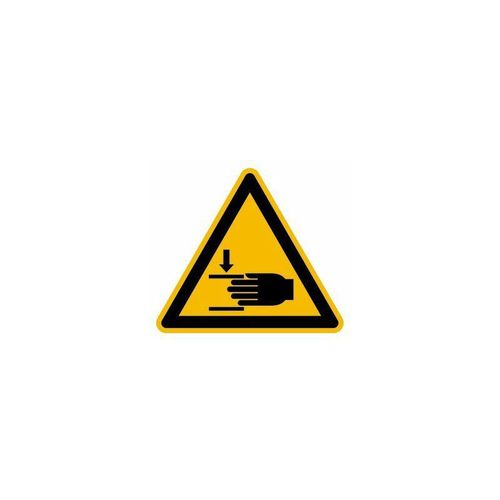 Klar - Warnung vor Handverletzungen Alu 200 mm