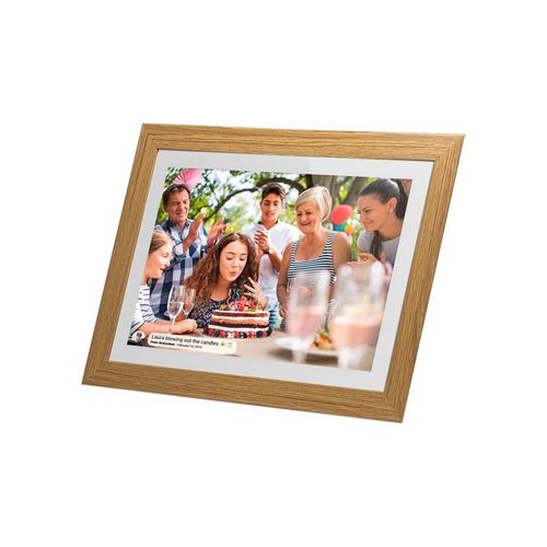 Lippa Frameo Digital Picture Frame 10" - Wooden Frame